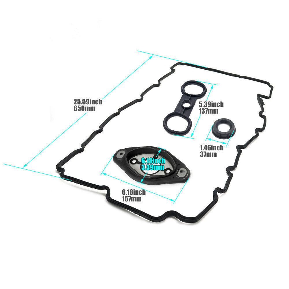 7XValve Cover Gasket Set for BMW E60 E70 E82 E90 E91 X5 328i 528i Z4 11127552281