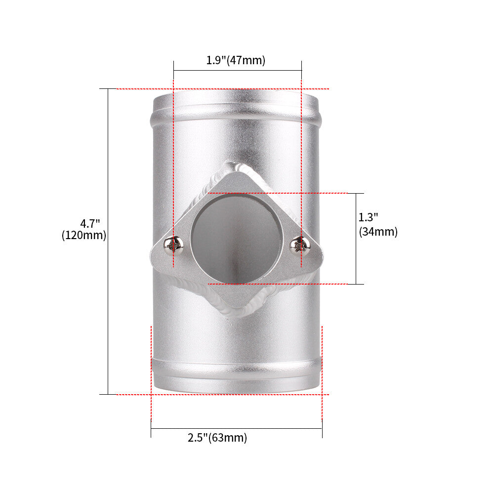 63mm MAF Mass Air Flow Sensor Mount Adapter Tube for Volkswagen for Nissan for Cadillac