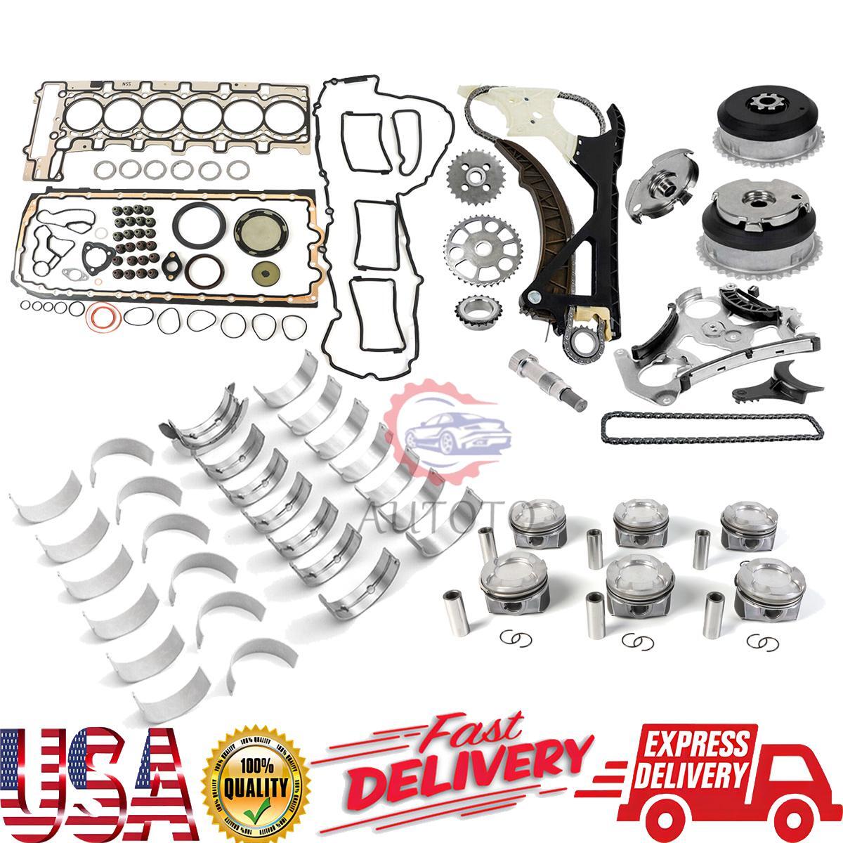 N55 Engine Overhaul Rebuild Kit Main Bearings Guide Set Timing Chain Kit for BMW
