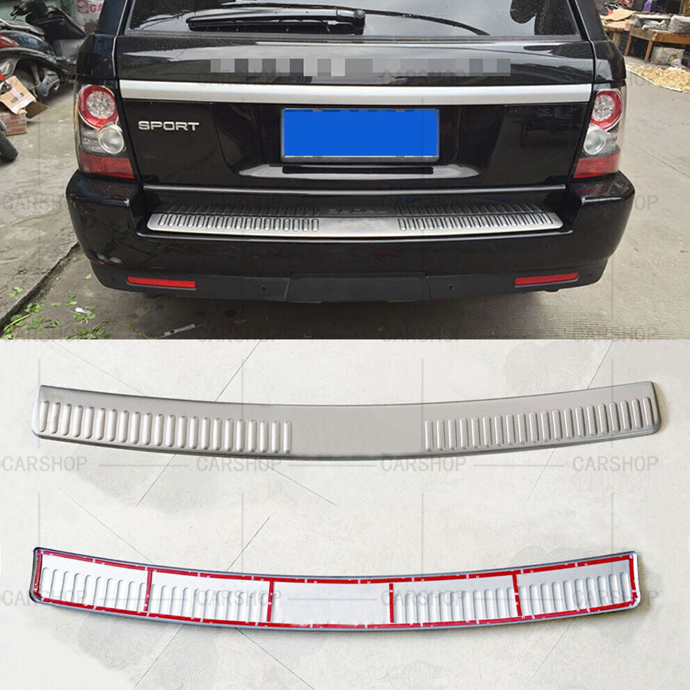 for Range Rover Sport 2006-2013 Rear Bumper Guard Trunk Sill Plate Cover Silver