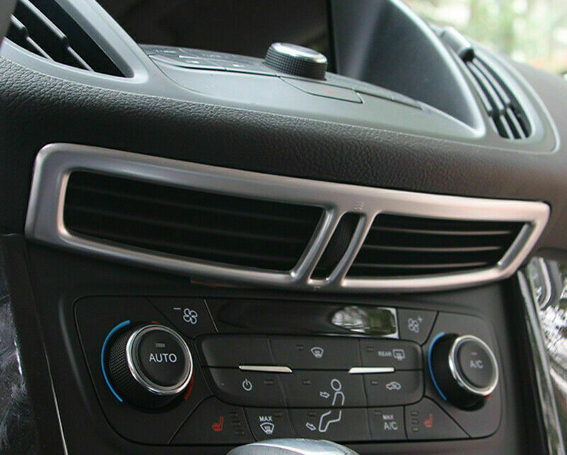for Ford Kuga Escape 2013-2019 Matte Silver Central Console Air Vent Outlet trim