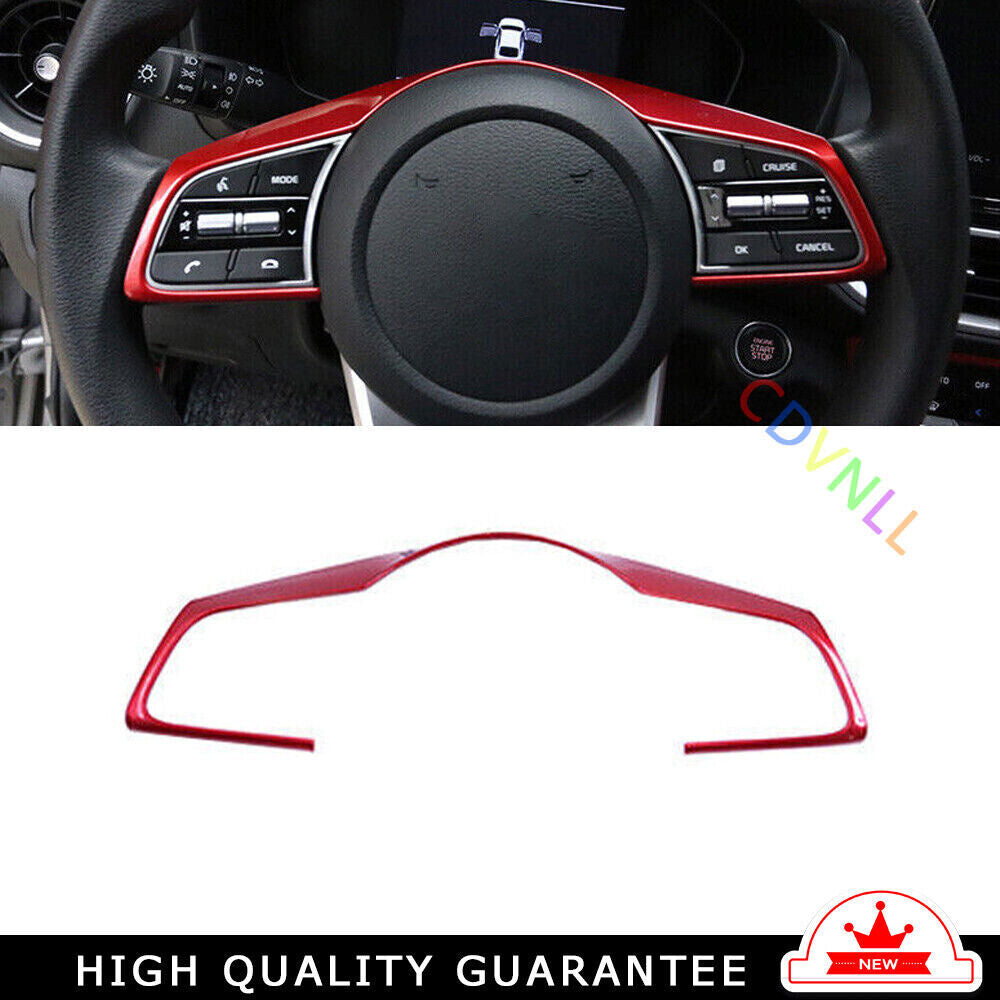 Car Inner Steering Wheel Frame Cover Trim for Kia K3 Forte 19-2022 Bright Red