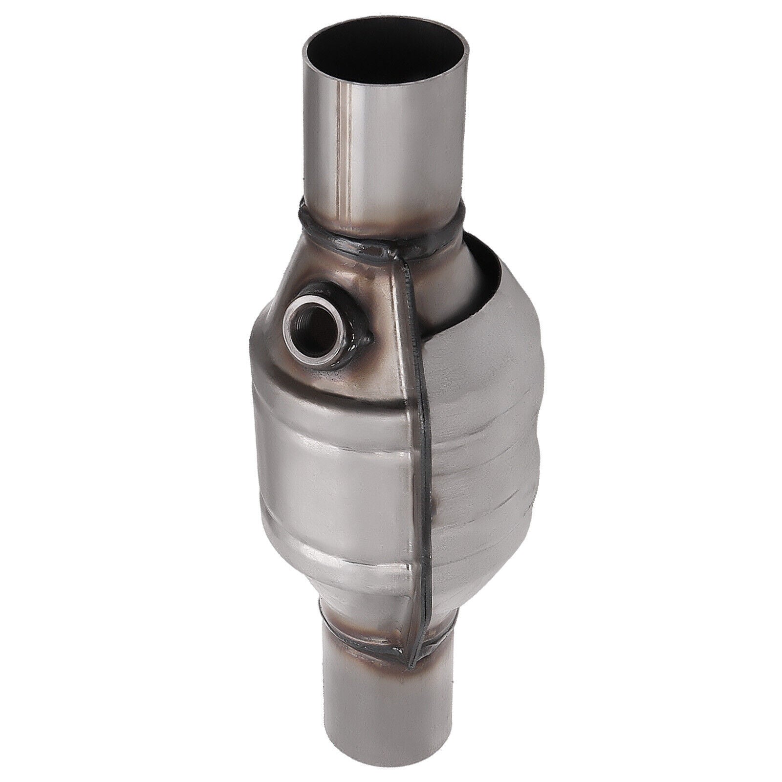 EPA Approved 2.25 Inlet/Outlet Universal Catalytic Converter  O2 Sensor Port