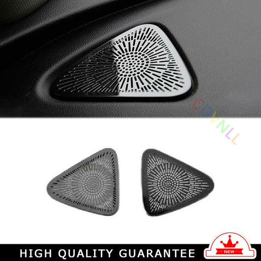 2X Black Steel Console Dashboard Horn Cover Trim for Chevrolet Malibu 2016-2024