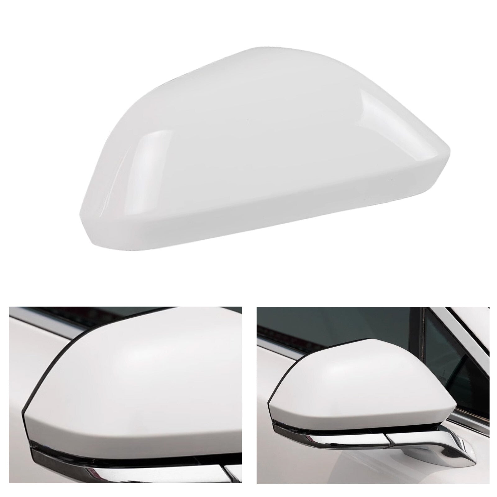 for Lincoln MKZ 2013-2017 White Right Passenger Side Rearview Mirror Cap Cover