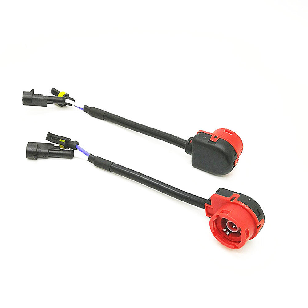 2PCS D2S D2R D2C D4S D4C D4R HID Xenon Ballast AMP Socket Adapter Harness Cable