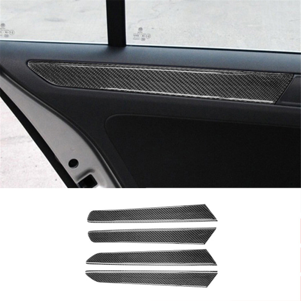 8Pcs Carbon Fiber Door Panel Cover Trim for Volkswagen for Jetta Sedan 2011-2014