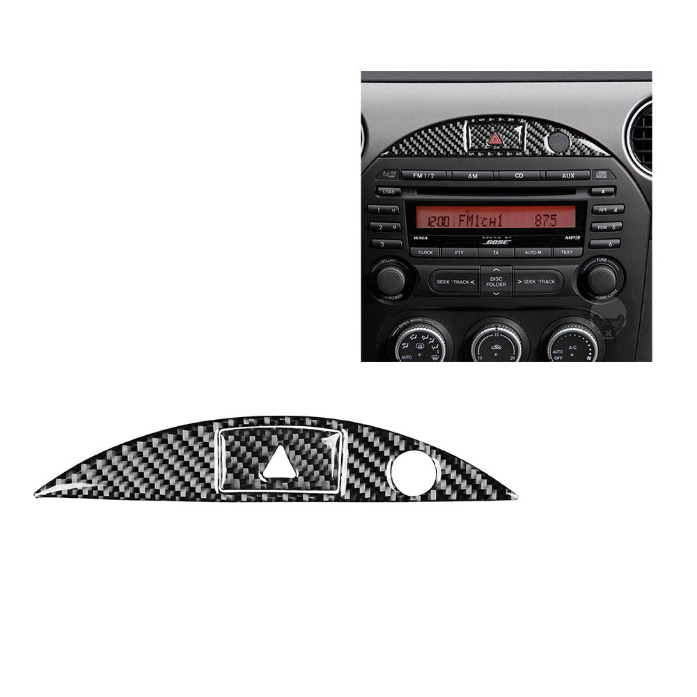 Carbon Fiber Interior Warning Light Button Trim for Mazda MX-5 Miata 2009-2015