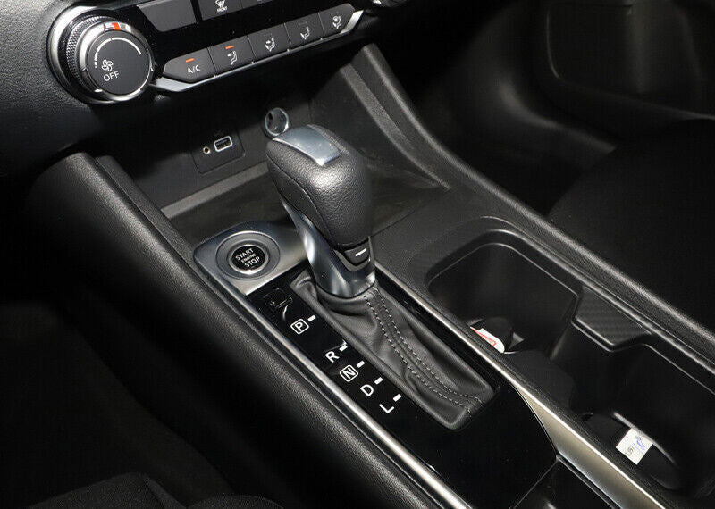 3P Central Console Gear Shift Knob Trims for Nissan Sentra 20-23 ABS Piano Black