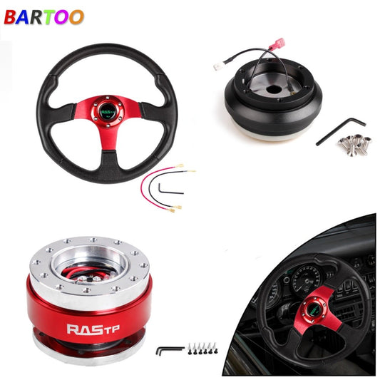 Steering Wheel+Quick Release+Hub Adapter 110H for Civic 92-95 For Integra 94-01