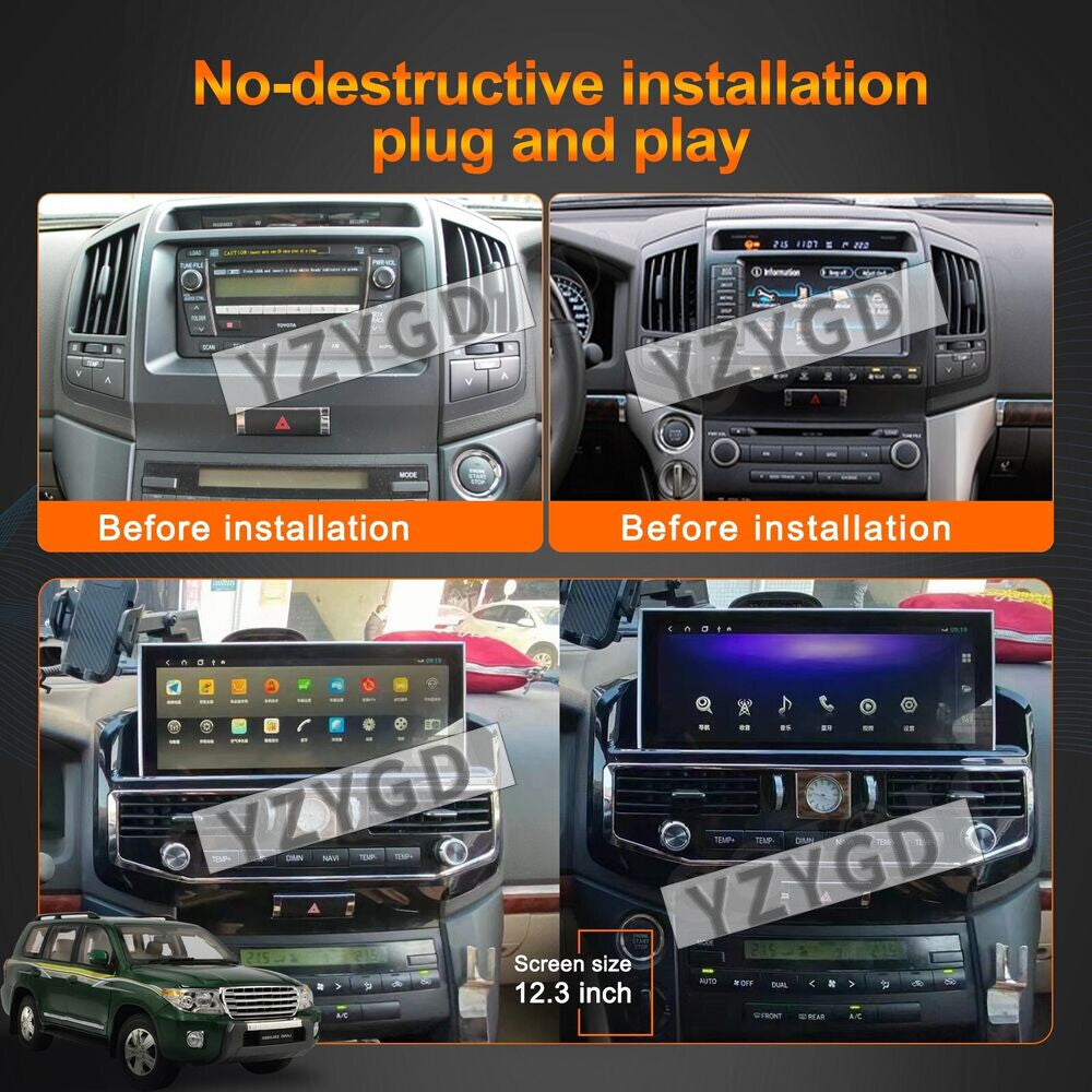 for Toyota for Land Cruiser LC200 2008-2015 Android Stereo Car Radio Receiver Screen