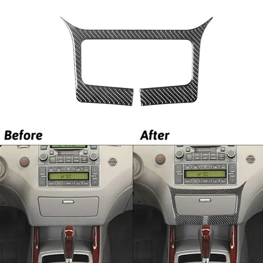 Carbon Fiber Center Storage Box Frame Cover Trim for Hyundai Azera 2006-2011