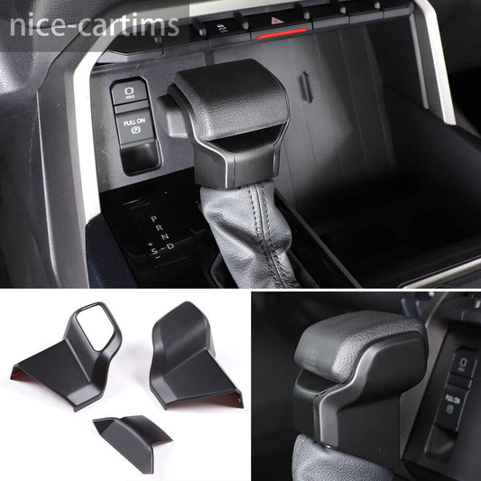 3¡ÁMatte Black ABS Gear Shift Knob Head Cover For Toyot@Tudr@/Sequoia 2022-23