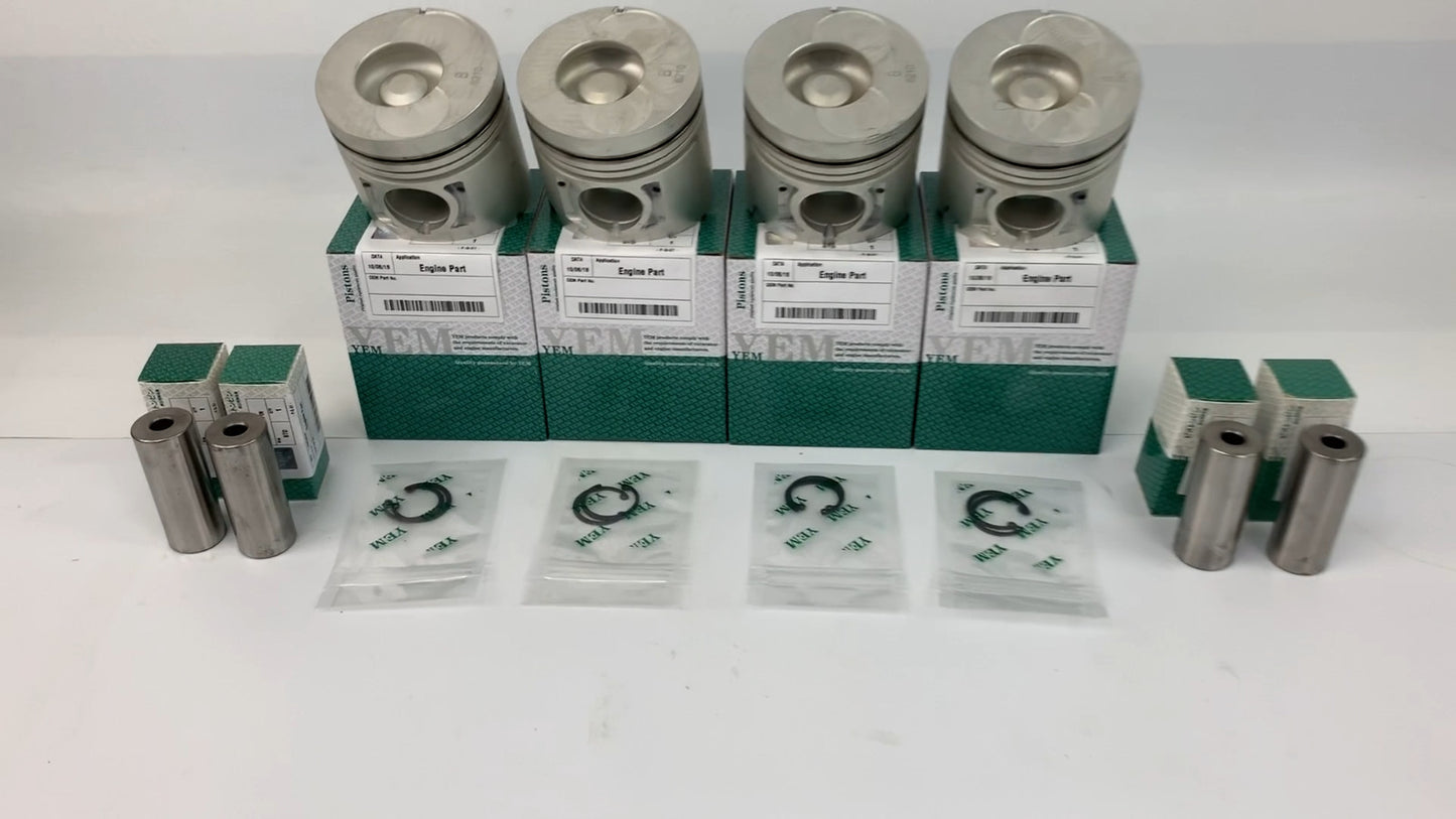 4 spare parts for Isuzu STD 4JB1 engine piston kits