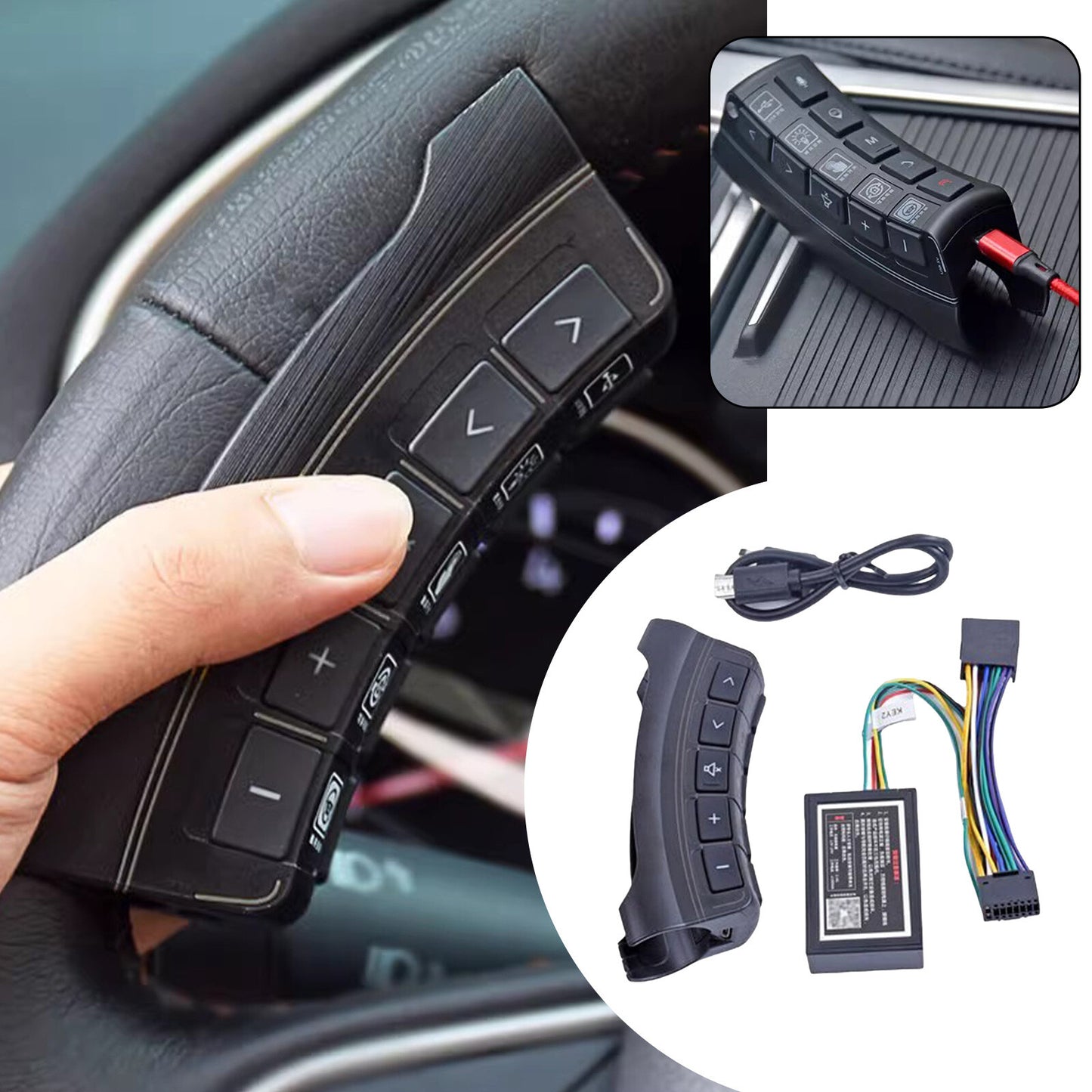 Universal Car Wireless Steering Wheel Button Remote Control for Android DVD GPS