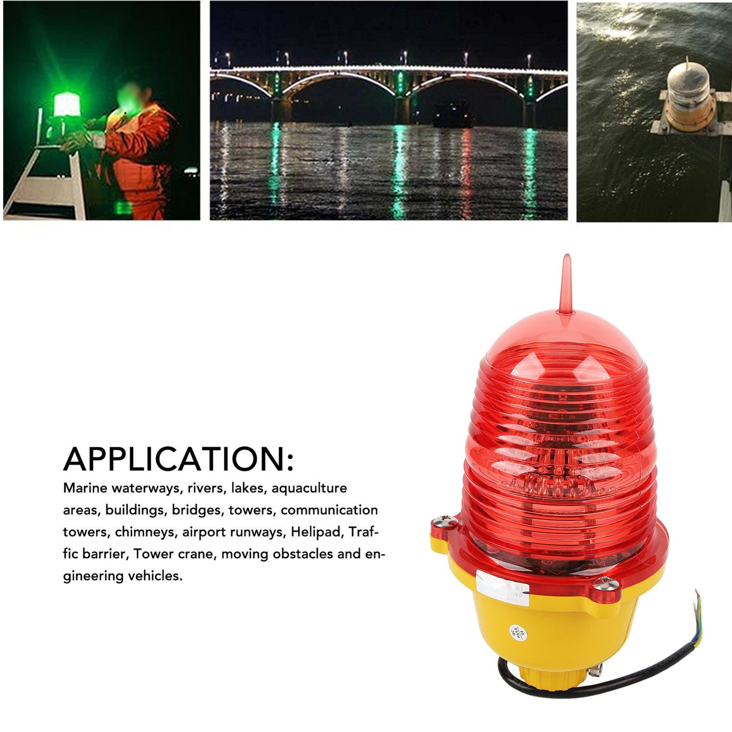 Beacon Signal Light Super Bright Energy Efficient LED Warning Beacon for Traffic