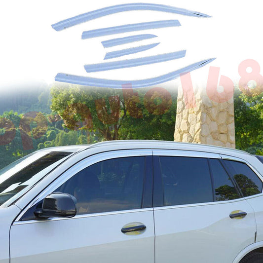 for BMW X5 G05 2019-2023 Silver Window Visor Vent Sun Shade Rain Guard Shield