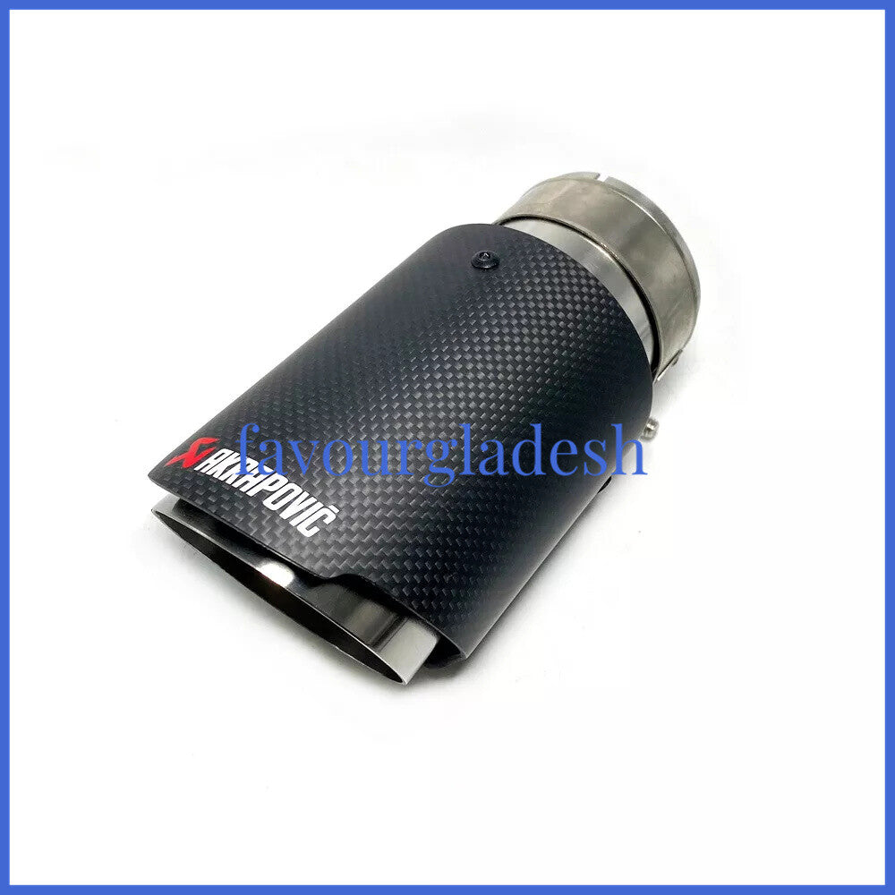 1PCS ID:2.5 (63mm) OD:3.5 (89mm) Akrapovic Carbon Fiber Exhaust Tip End Pipe