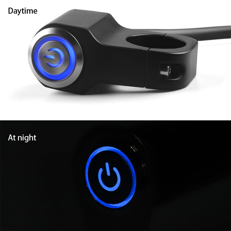 12V Motorcycle 7/8 Handlebar Headlight Fog Light Switch On/Off LED Dirt Bike