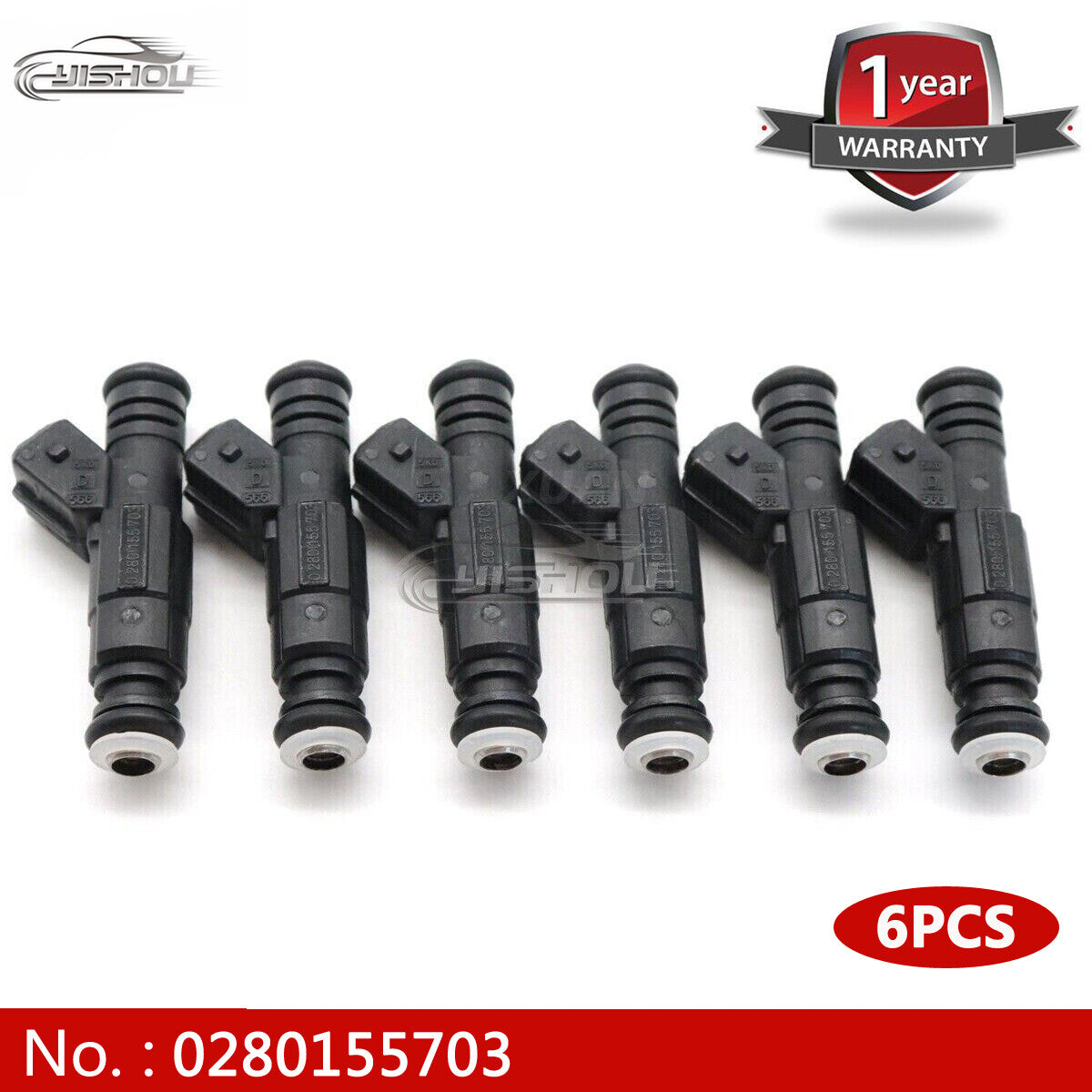 6X 0280155703 4-hole fuel injector suitable for Jeep Comanche for Wrangler Cherokee 4.0L