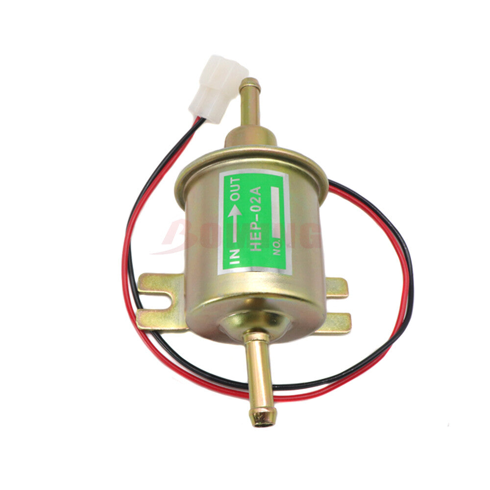 2 Packs Electric Fuel Pump HEP-02A 12V Universal Inline Low Pressure Gas Diesel