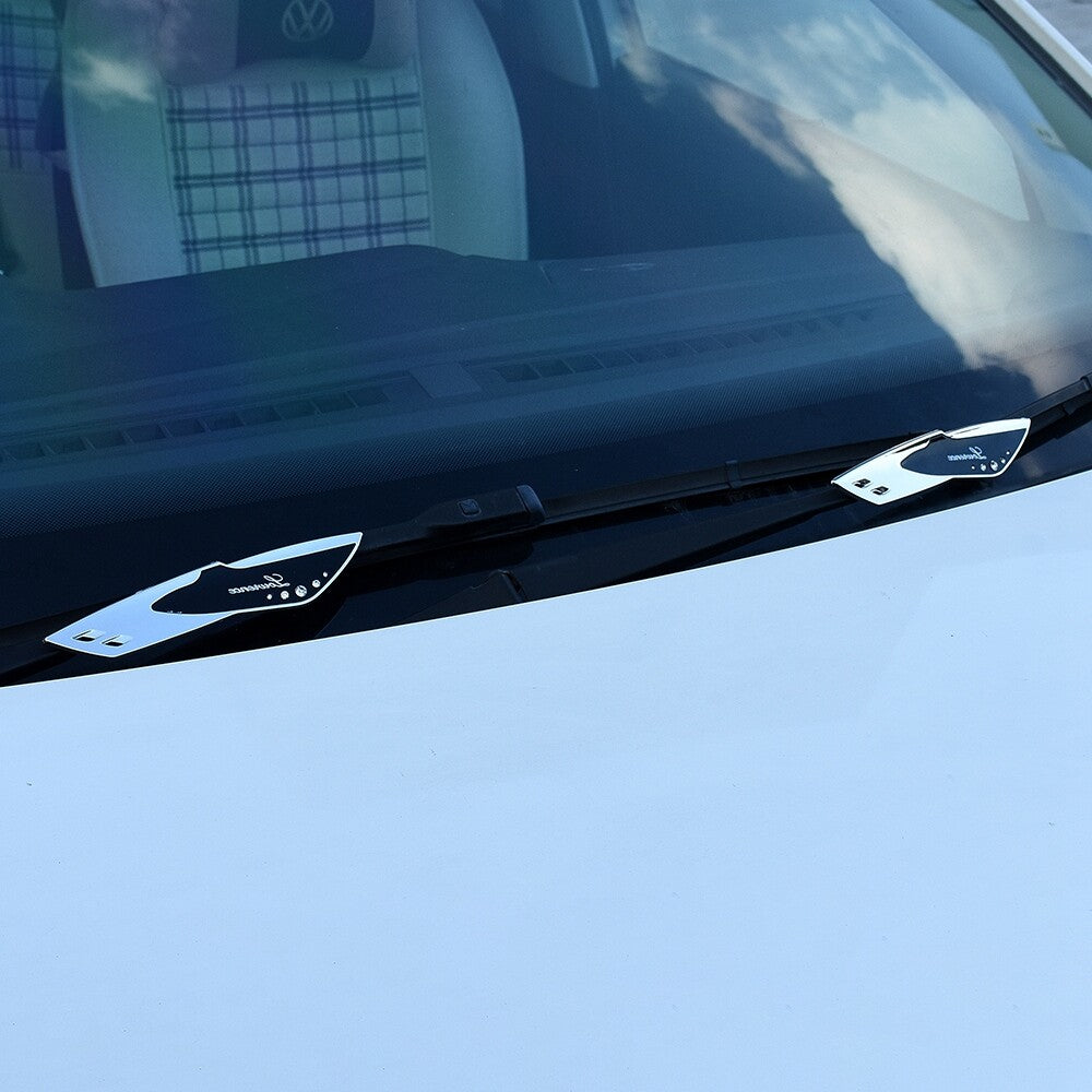 2x Black Car Windshield Wiper Stand Wiper Presser Wing Blade Pressure Tablets