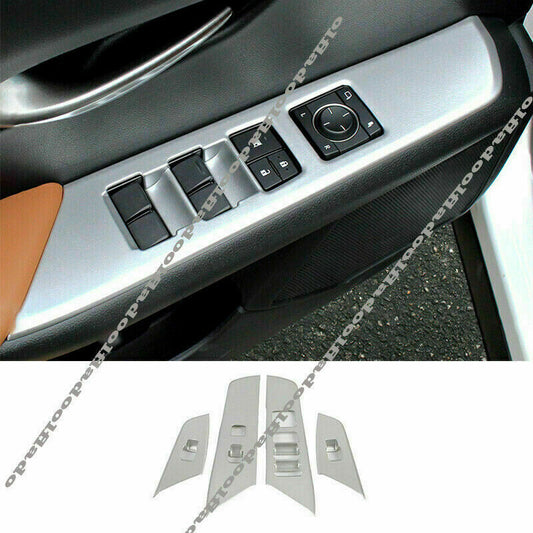 4P for Lexus UX200 250h 2019-2022 Silver Car window lift panel switch cover trim