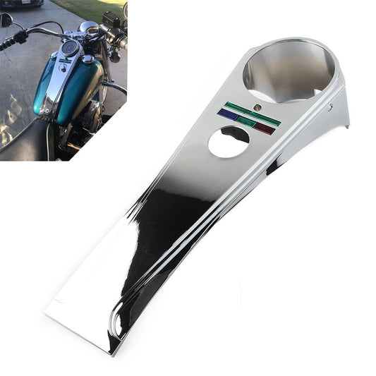Chrome Long Rider Style Dash Panel for Harley Softail Custom FXSTC FXDG FXDWG FX