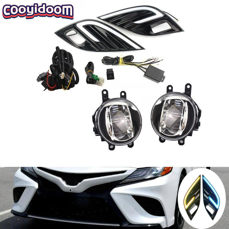 Applicable to 2018-2020 for Toyota for Camry SE XSE LED Daytime Running Lights (DRL) and Fog Lights (LHRH).