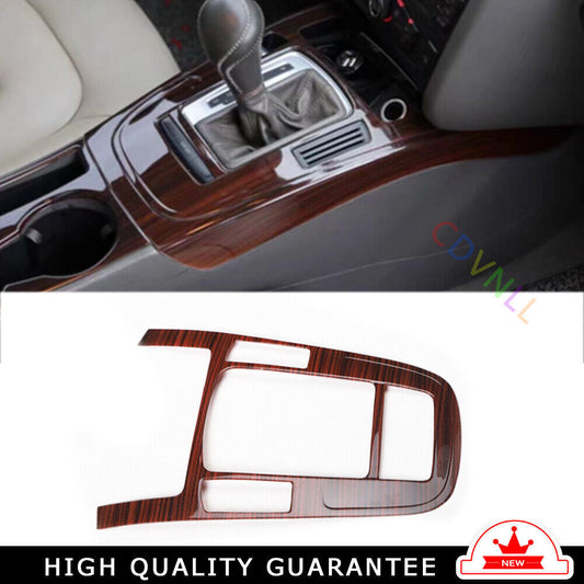 Car Inner Console Gear Shift Frame Cover Trim Fit for Audi A5 2008-2016 Red Wood