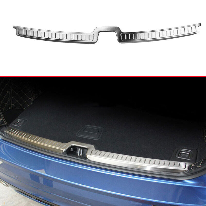 for Volvo XC60 2018-23 Silver Steel Inner Rear Bumper Protector Sill Plate Guard