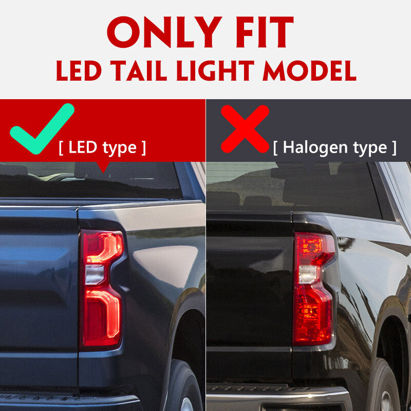 2019-2023 for Chevrolet Silverado 1500 LED Taillights and Brake Lights (Right Hand Position)