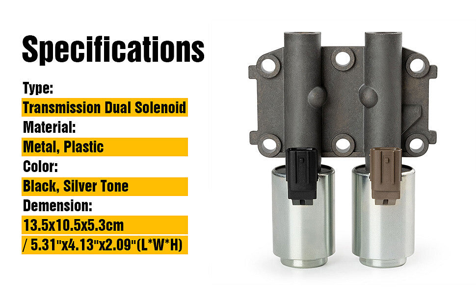 1X Transmission Dual Linear Shift Solenoid W/ Gasket for ACURA TSX 2004-2008