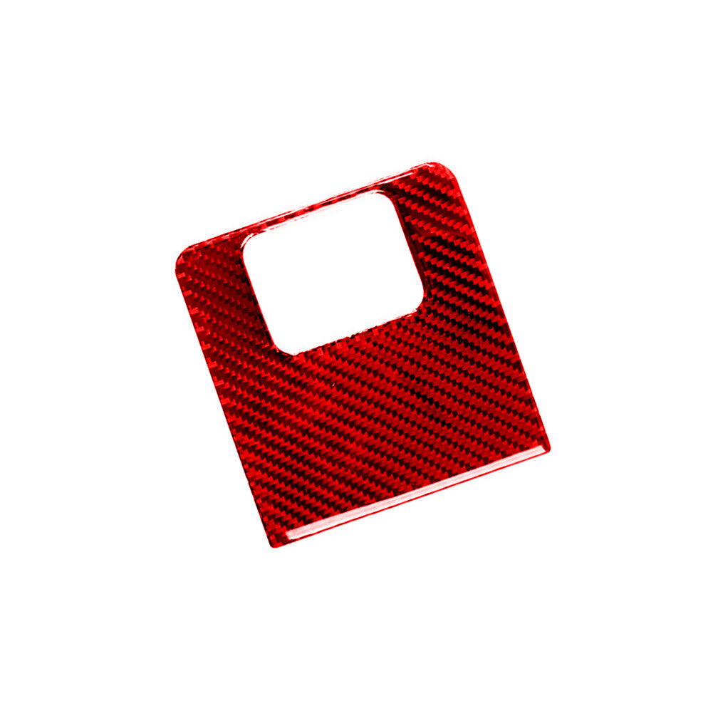 Red Carbon Fiber Driver's Storage Box Panel Trim for Toyota Highlander 2008-2013
