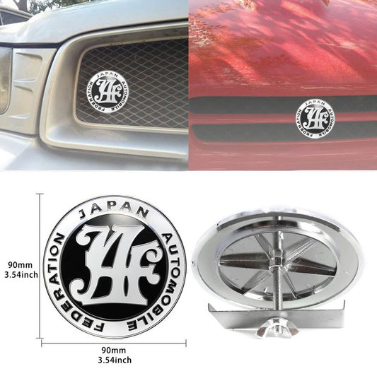 The front badge of the car grille, made of black, belongs to the Japan Automobile Federation and is applicable to for Lexus .
