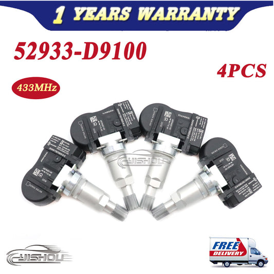 4PCS 433MHz 52933-D9100 Tire Pressure Monitor Sensor TPMS for Kia Sportage