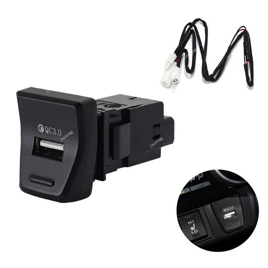 Car Interior QC3.0 AUX USB Fast for Charger Switch Cable For 2019-2020 for Toyota RAV4