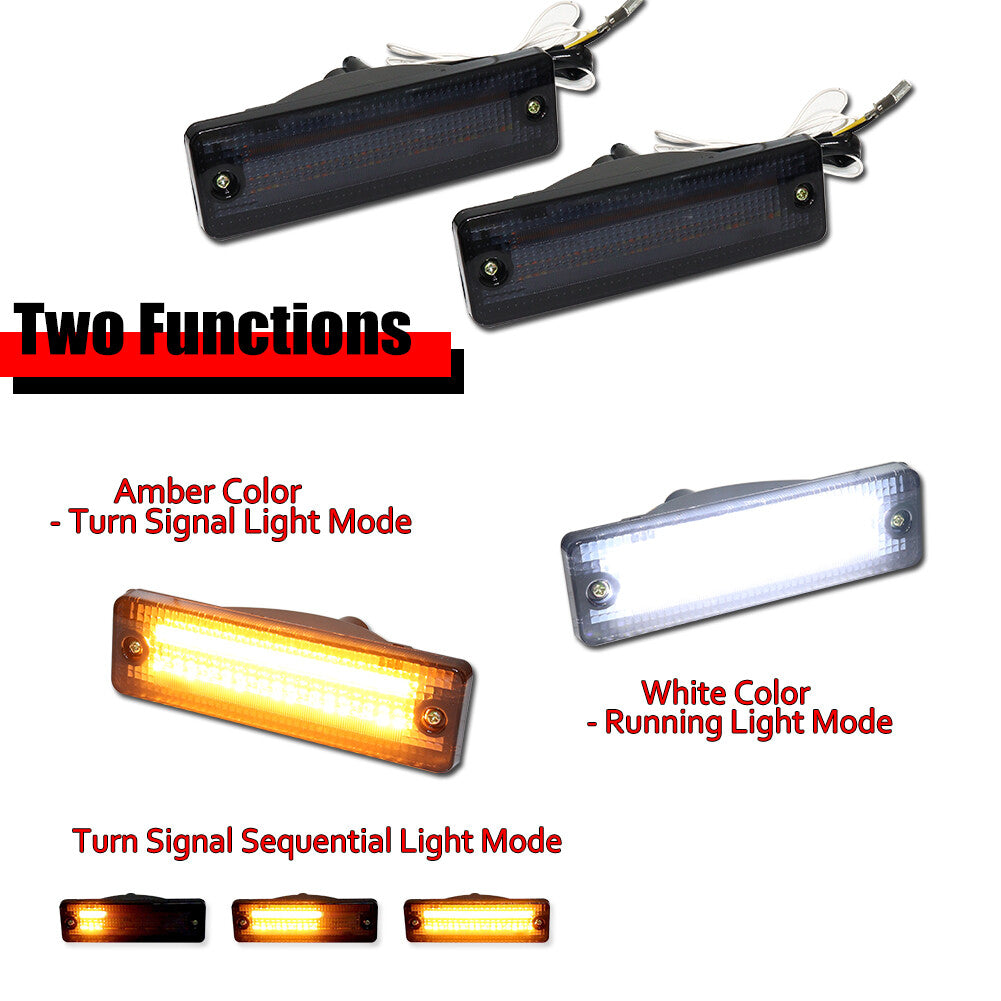 Smoke sequence switch LED DRL signal lights for Mazda 323 and 626 pickup trucks