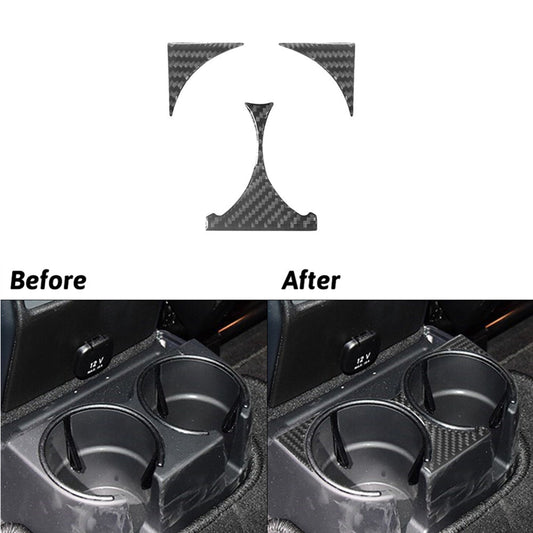 Carbon Fiber Rear Cup Holder Cover Trim for Mercedes G-Class G350/G500 2013-2018