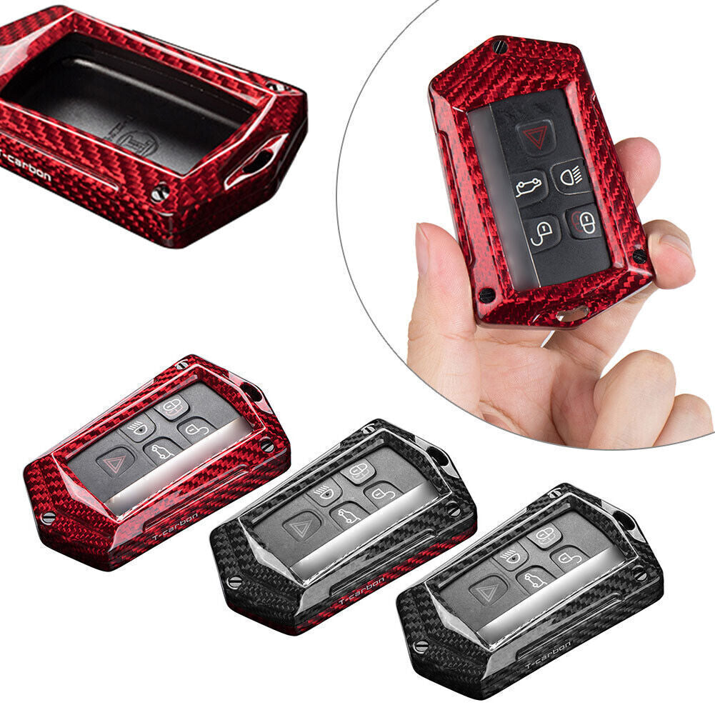 Carbon Fiber Key Fob Case Cover Shell for Land Rover for Range Rover XF for Jaguar XE