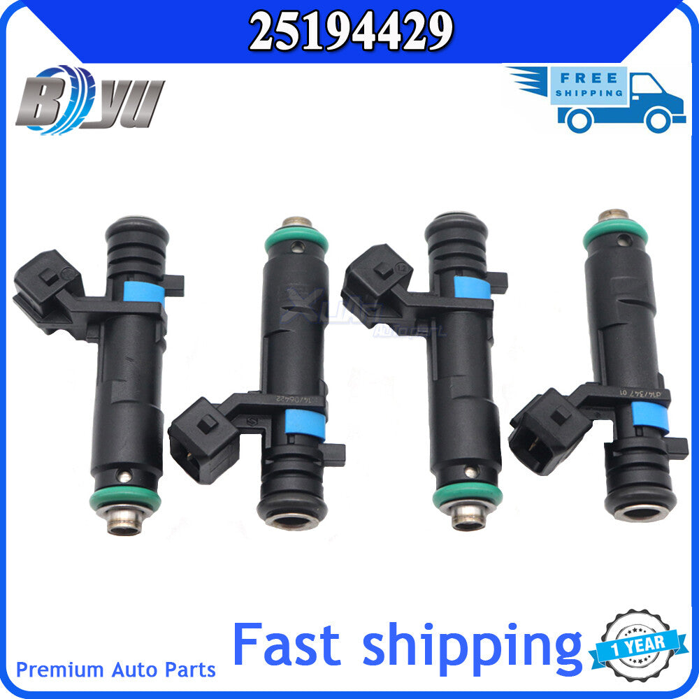 25186566 4x Fuel Injectors for Chevrolet Spark Classic 2016-2017 Beat 2018-2020