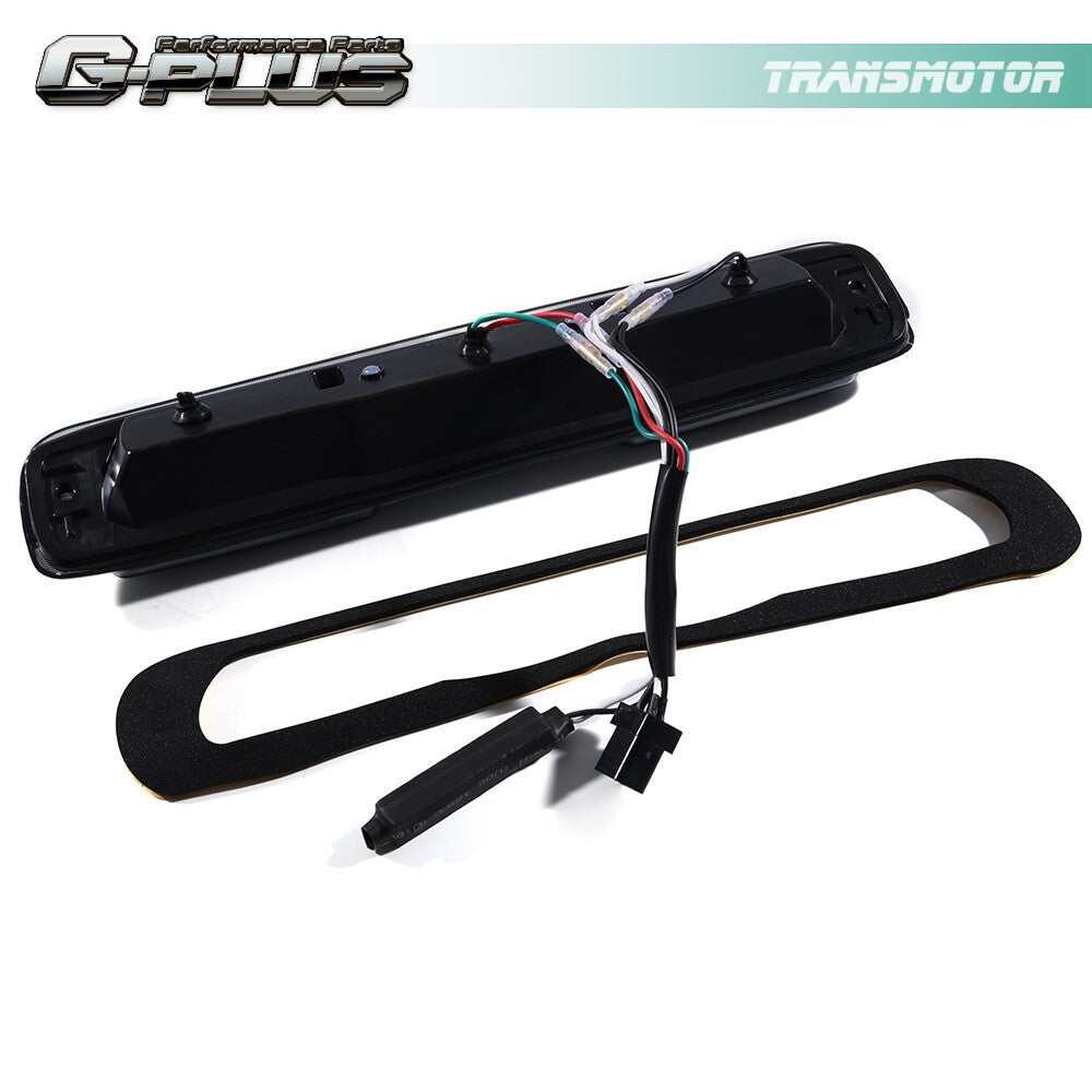 Suitable for 99-2007 Silverado/ for Sierra,Black/Smoked 3D [LED Pole] Third Brake/Cargo Light