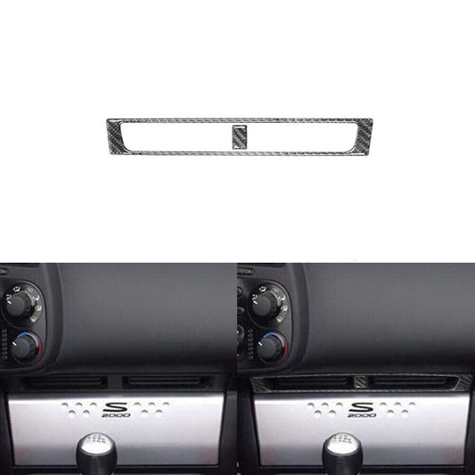 2Pcs Carbon Fiber Center Air Vent Outlet Cover Trim for Honda S2000 2004-2009
