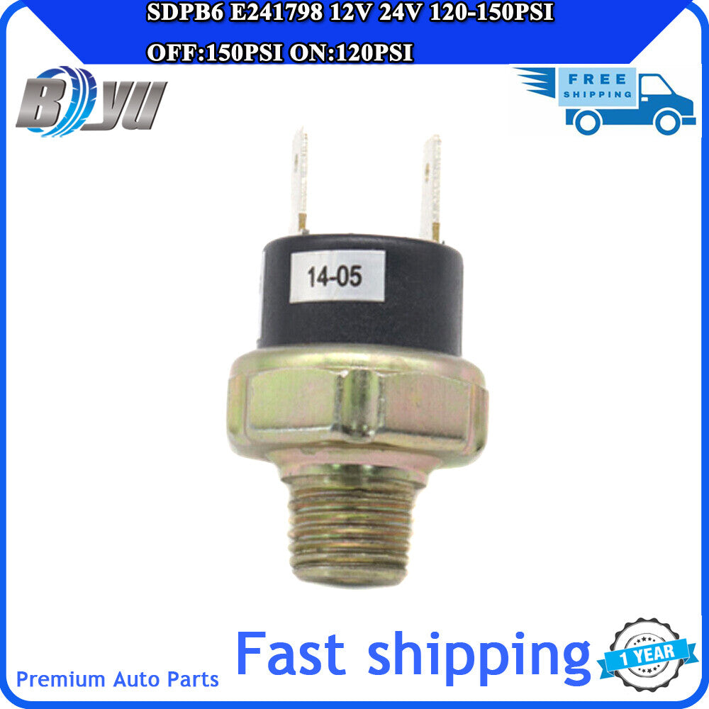 SDPB6 E241798 120-150PSI 12V 24V Air Compressor Pressure Switch Valve Horn