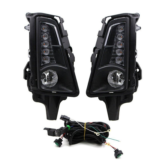 A pair of LED DRL daytime running lights and fog lights for Toyota Hiace Commuter 2019 - 2021