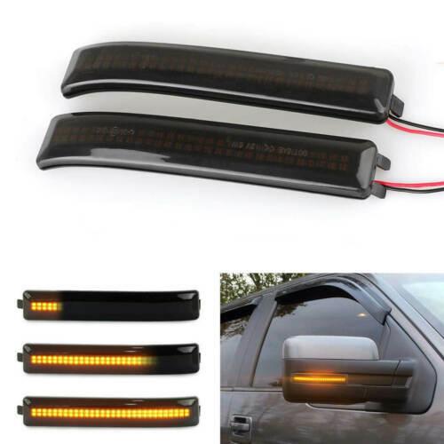 Suitable for Ford 01-14 F150 Smoke Sequence LED Dynamic Side Mirror Turn Signal Lights