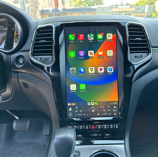 13.6 Android for Tesla Vertical Screen GPS Radio for Jeep Grand Cherokee 2014-2019