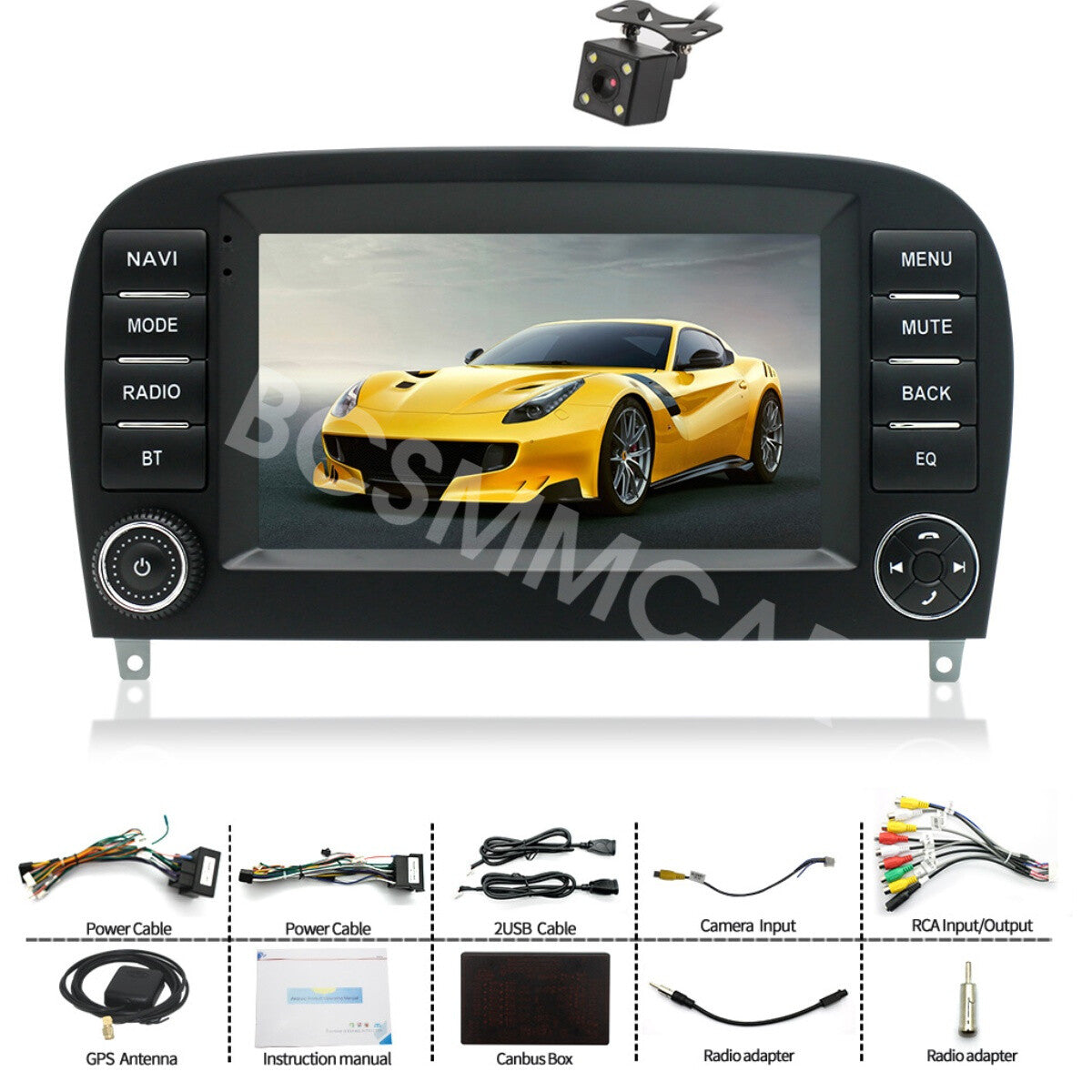 For CarPlay Android Auto Stereo Fit for Mercedes Benz SL R230 SL350 SL500 Radio