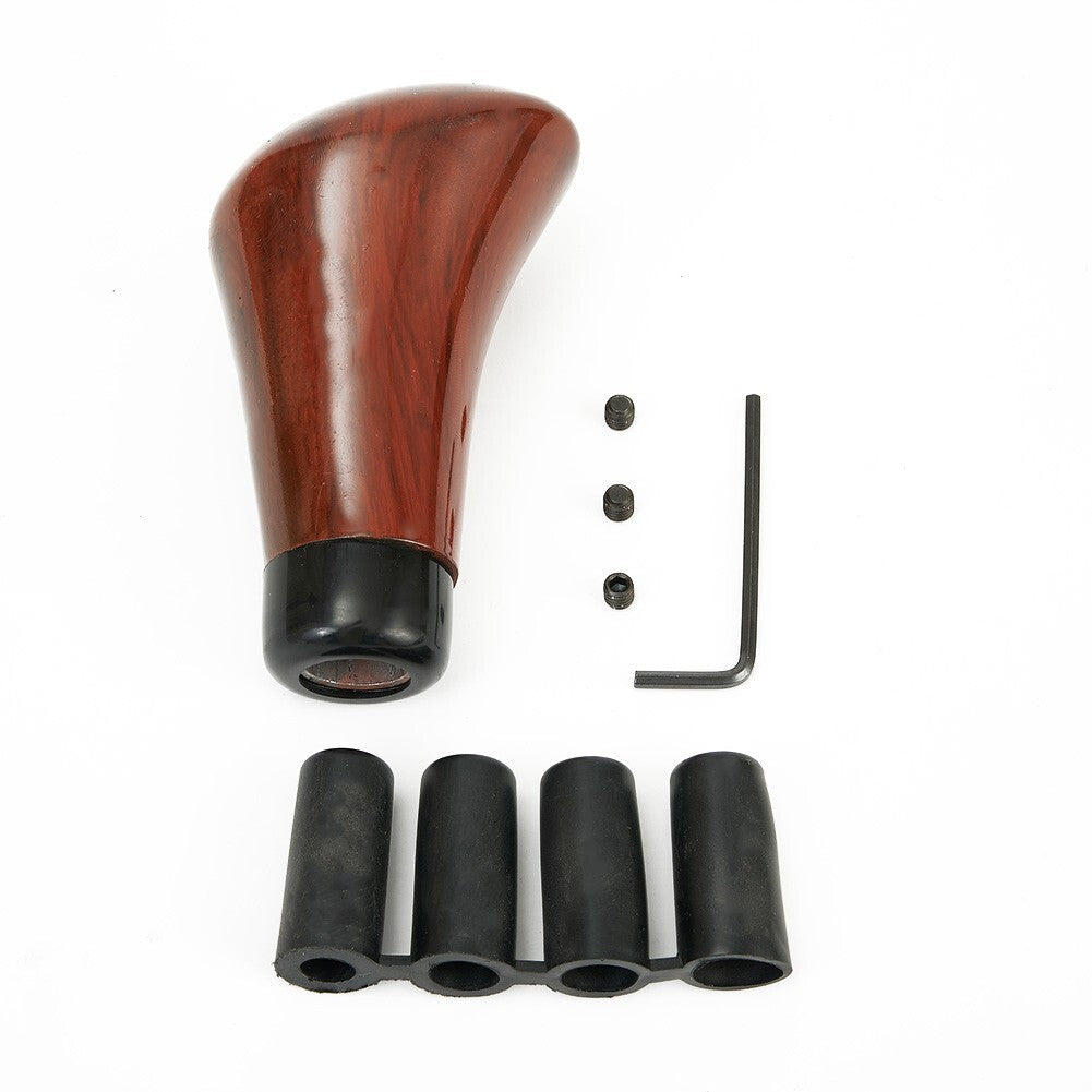 Universal-Walnut/Wood Grain Car Gear Head Shift Shifter Lever Stick Knob Kit