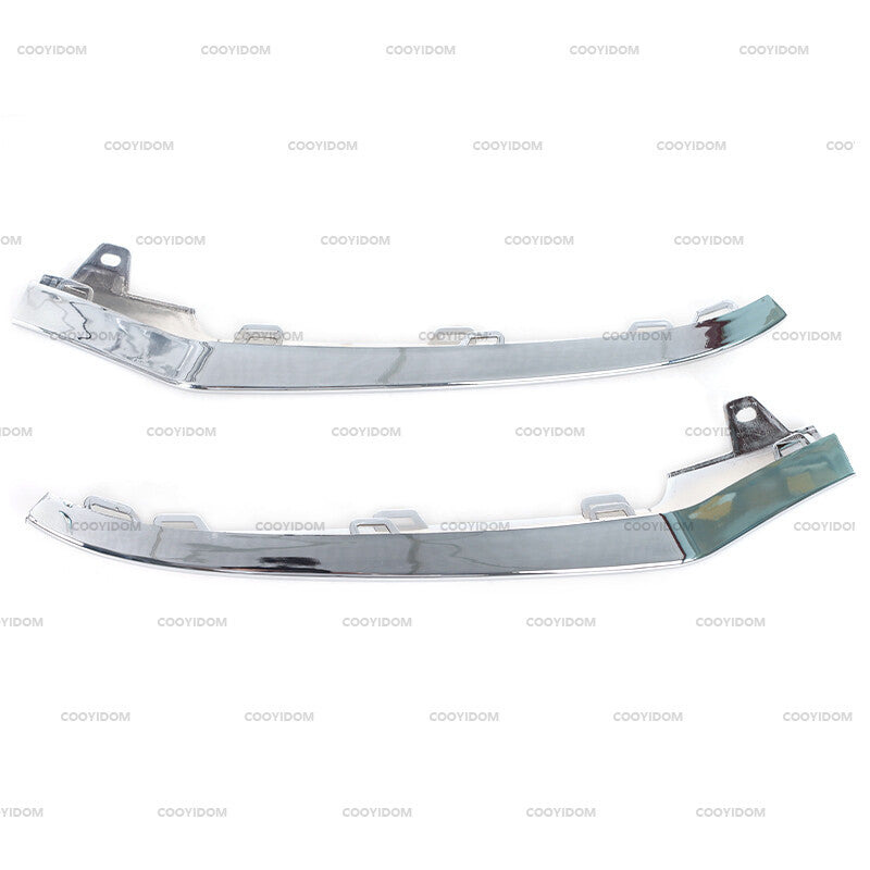 Pair Front Bumper Chrome Trim Molding for Mercedes-Benz W212 E-Class E350 2014